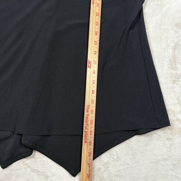 Sympli Black Icon Cardigan Button Front Size 12 Stretch Jersey Casual Lagenlook - Picture 7 of 8